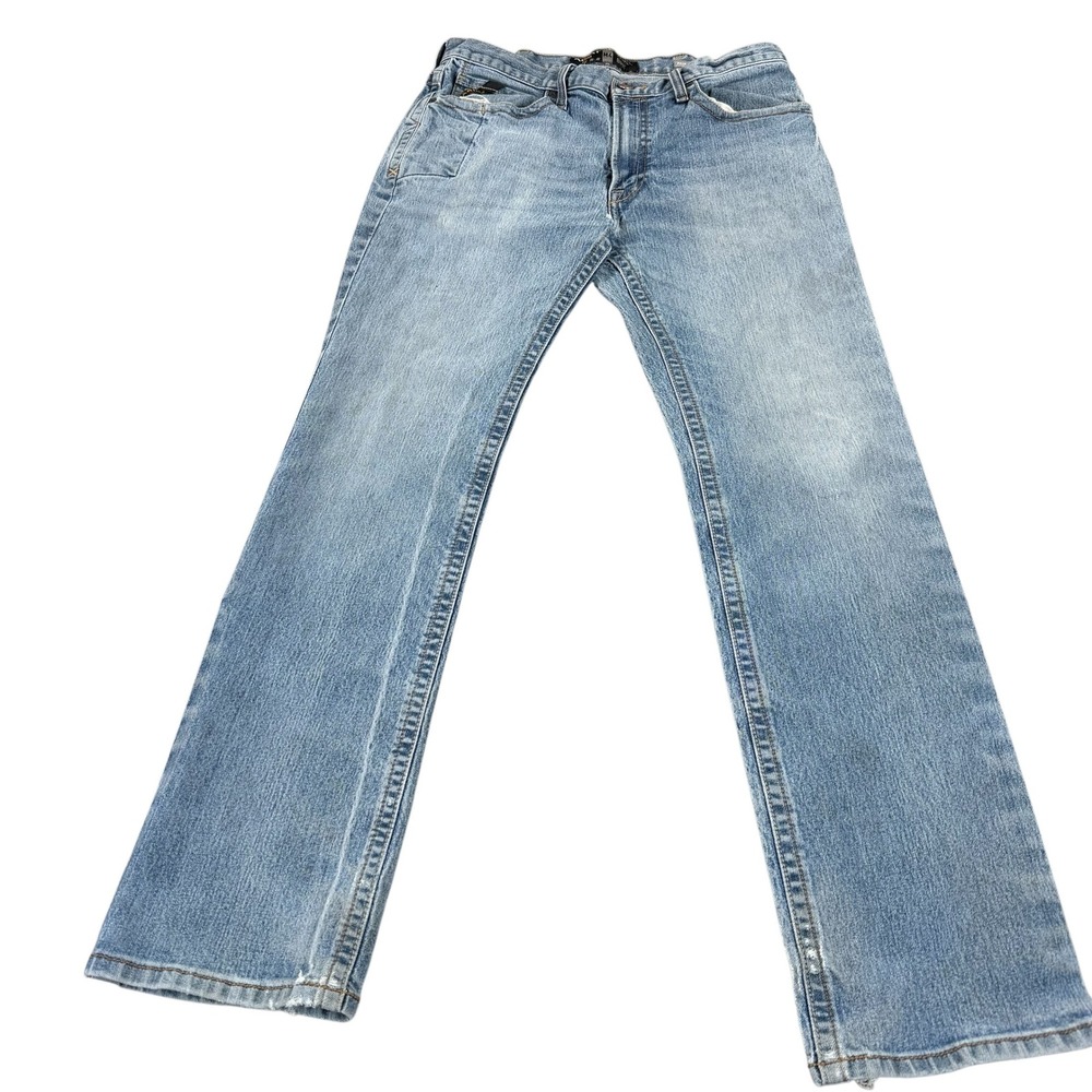 Ariat Rebar M4 Jeans Mens 35x34 Relaxed Boot Cut Blue Stretch Workwear Denim